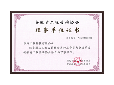 广西安徽省工程咨询协会理事单位